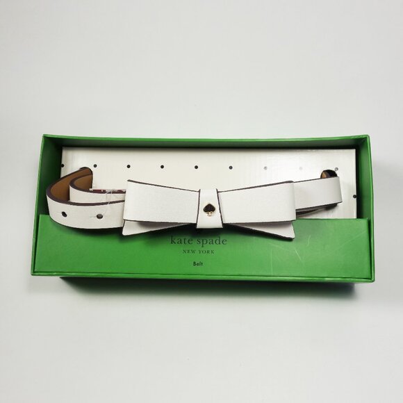 Kate Spade White Bow Belt M/L Gift Set NWT! - Picture 1 of 5
